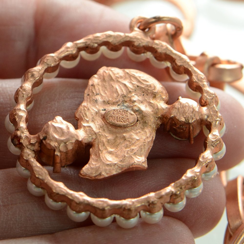 Oscar De La Renta Copper Finish Vintage Style Long Coin Necklace - Picture 8 of 9